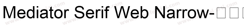 Mediator Serif Web Narrow字体转换